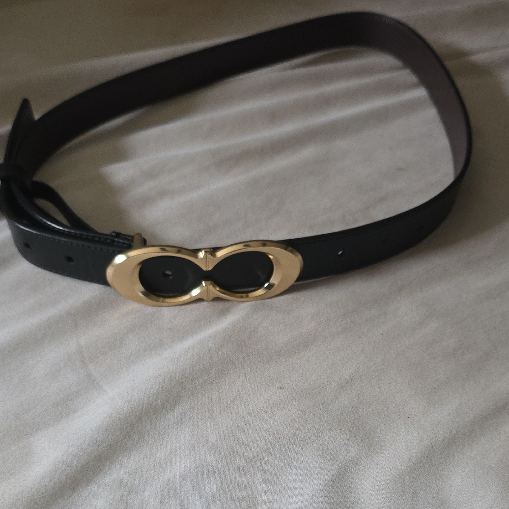 Coach Black Belt with Gold Buckle